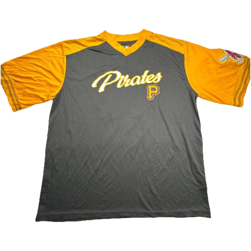 Early Career Gerrit Cole #45 Pittsburgh Pirates Jersey Shirt Large Gray Gold MLB